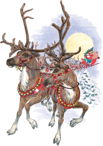 vintage-santa-and-reindeer